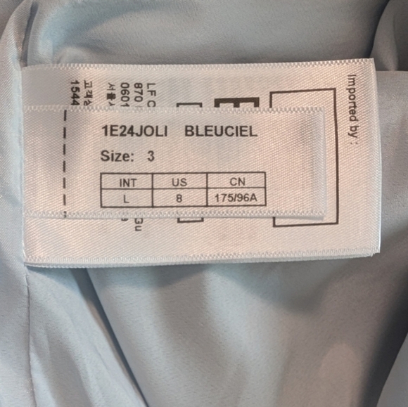 ba&sh Jolia Dress Coquette NYE Women 8 L Blue Cut Out Sleeveless New With Tags - Picture 14 of 15